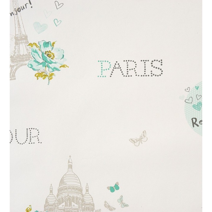 Papel pintado motivos de París vintage juvenil - Haute París 340959