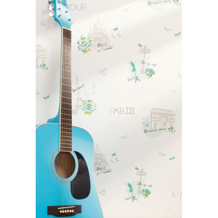 Papel pintado motivos de París vintage juvenil - Haute París 340959