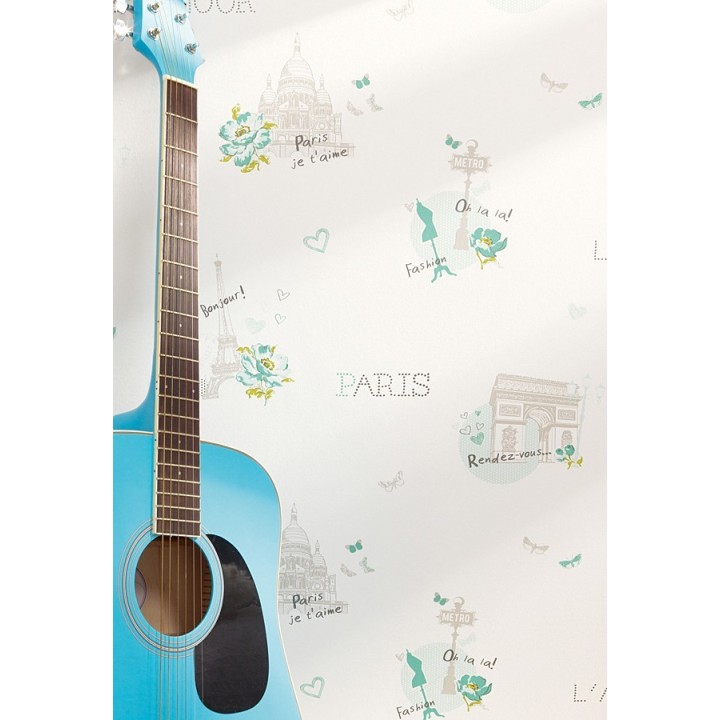 Papel pintado motivos de París vintage juvenil - Haute París 340959