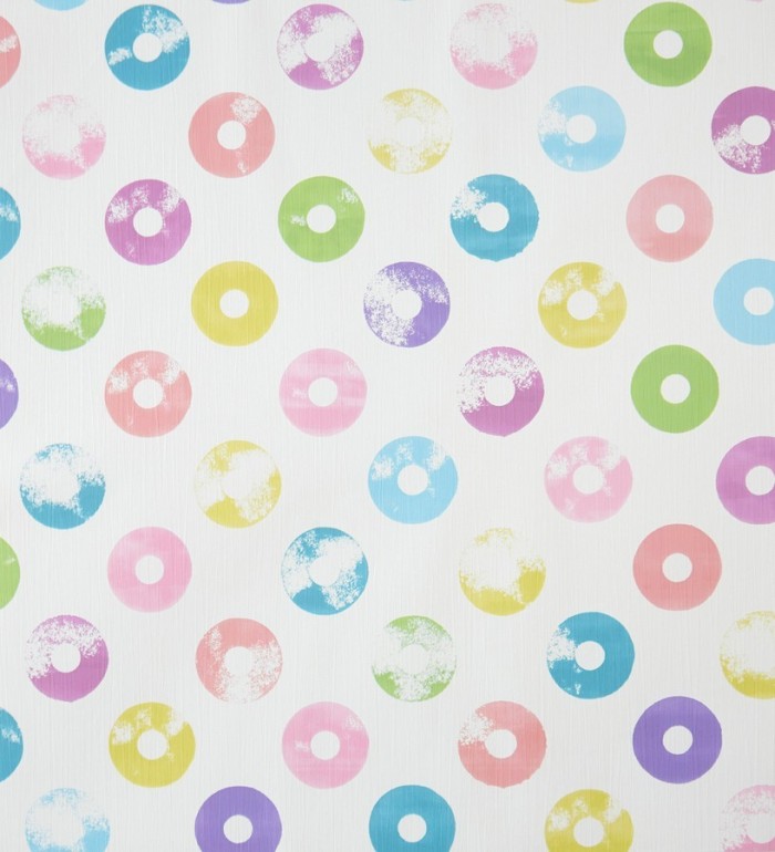 Papel pintado diseño Pop Up discos Shabby Chic multicolor - Popdisk 341374