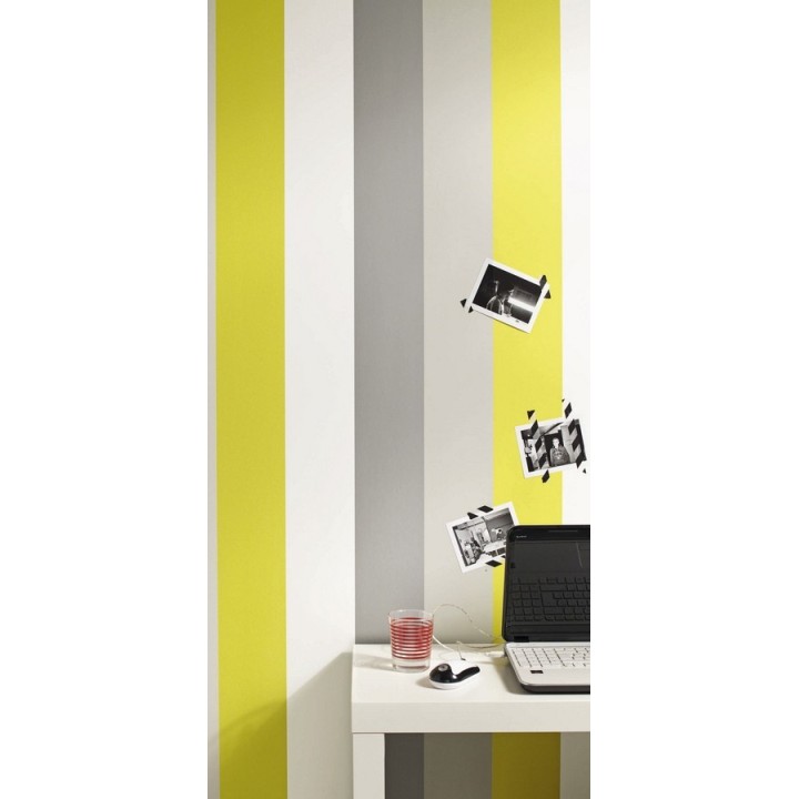 Papel pintado rayas anchas y simétricas - Raya Arial 341587