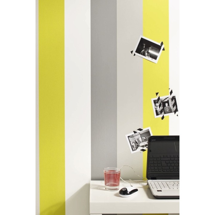 Papel pintado rayas anchas y simétricas - Raya Arial 341587