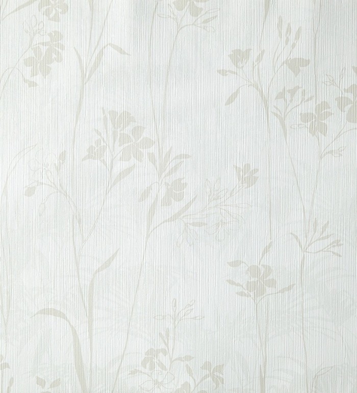 Papel pintado hojas delgadas y flores pequeñas - Juncus 342059