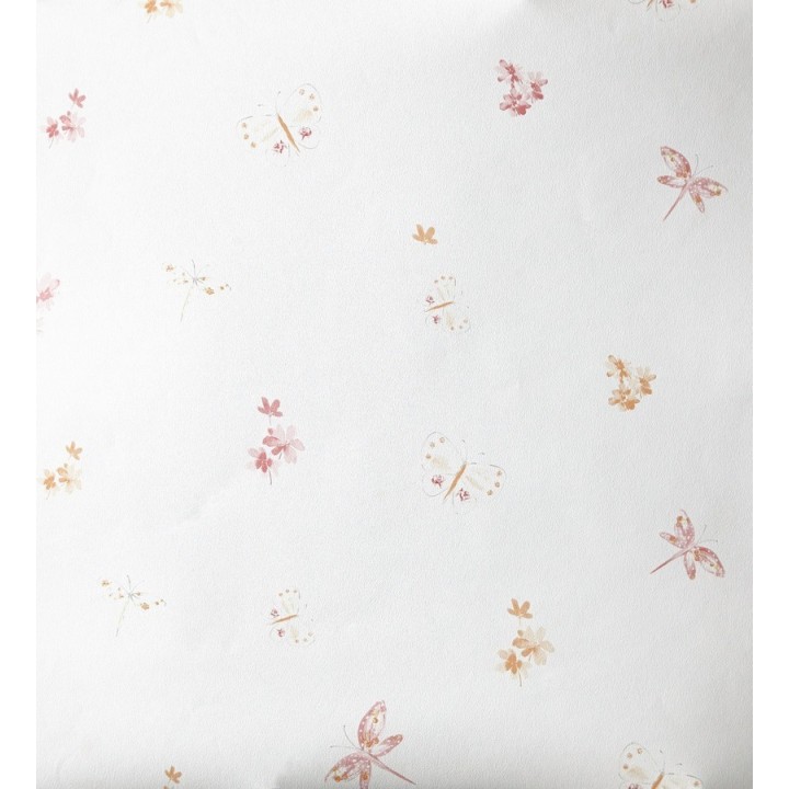 Papel pintado mariposas y libélulas con flores - Small Libelflies 342104