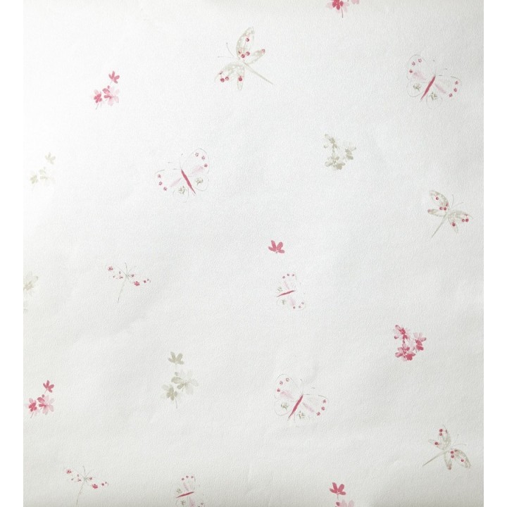 Papel pintado mariposas y libélulas con flores - Small Libelflies 342105