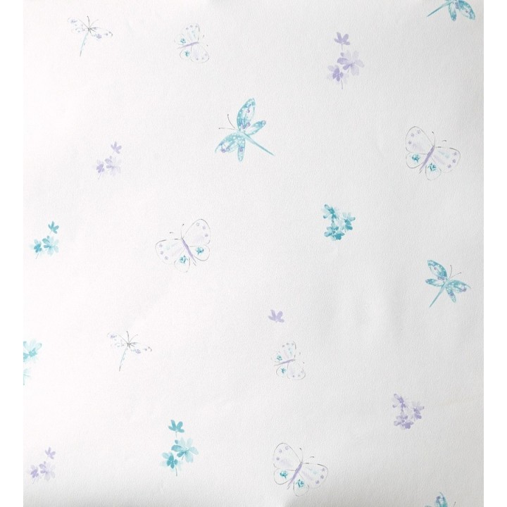 Papel pintado mariposas y libélulas con flores - Small Libelflies 342107