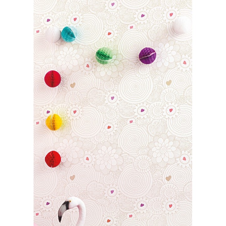 Papel pintado flores de mandalas y corazones - Jolie Flowers 342120