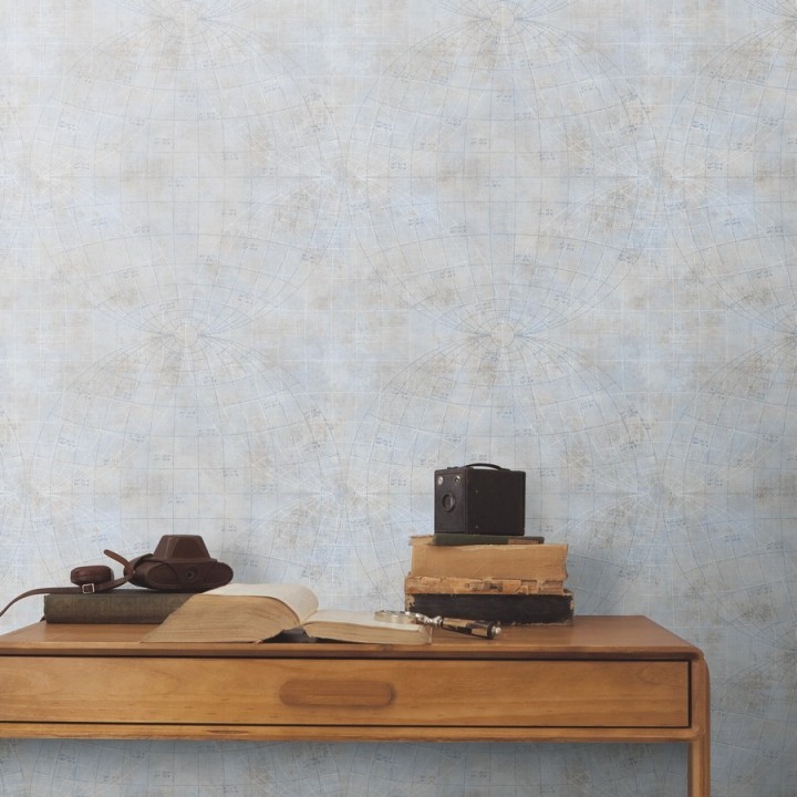 Papel pintado globo terráqueo paralelos y meridianos - Nautilus 342173