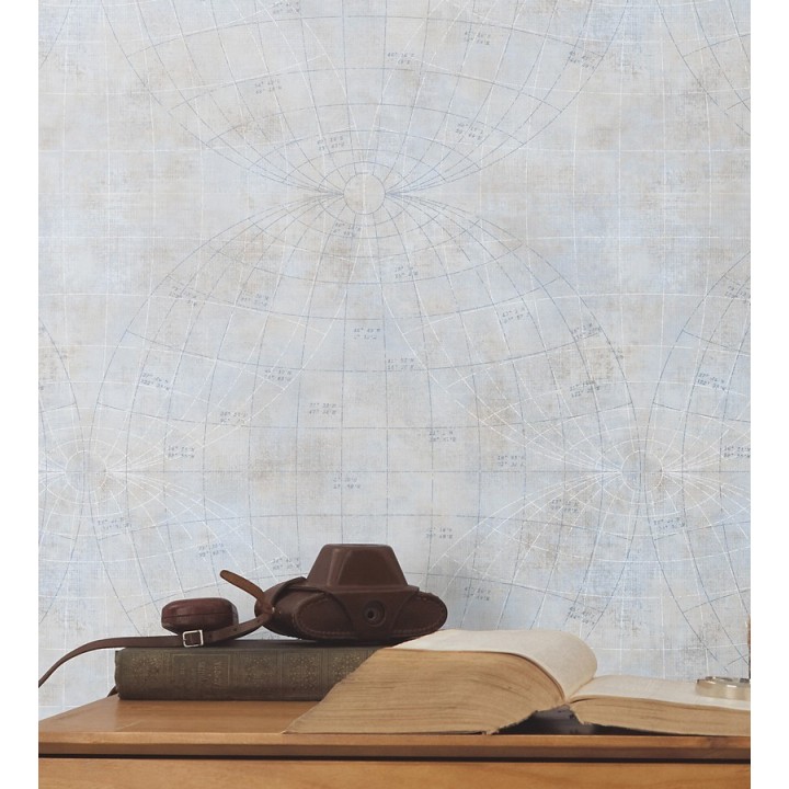 Papel pintado globo terráqueo paralelos y meridianos - Nautilus 342173