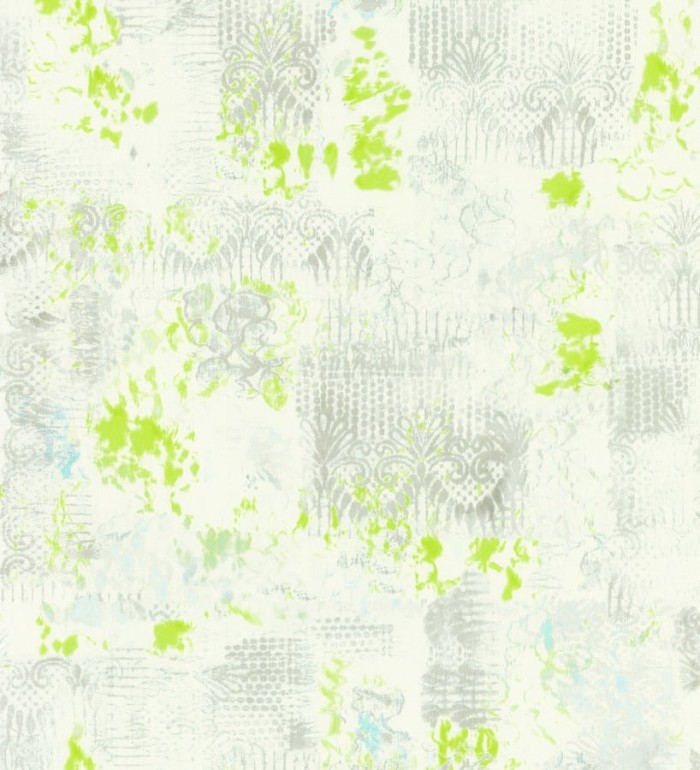 Papel pintado ornamental y manchas de acuarela - Solvay 342312