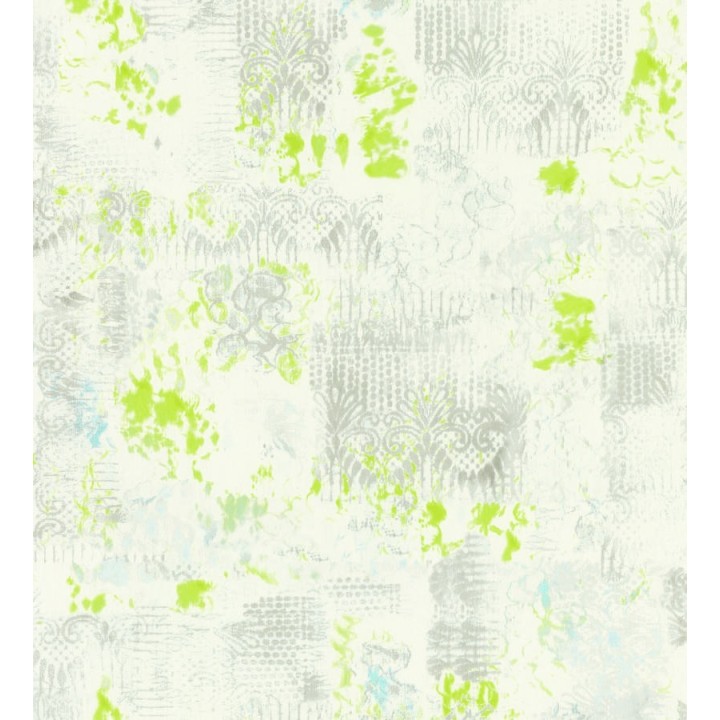 Papel pintado ornamental y manchas de acuarela - Solvay 342312