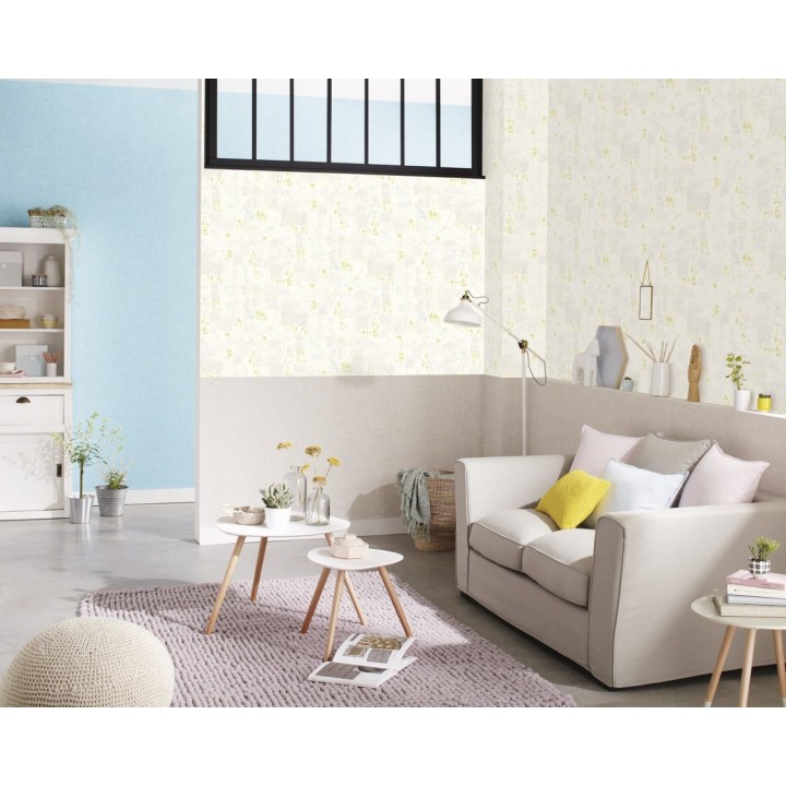 Papel pintado ornamental y manchas de acuarela - Solvay 342312