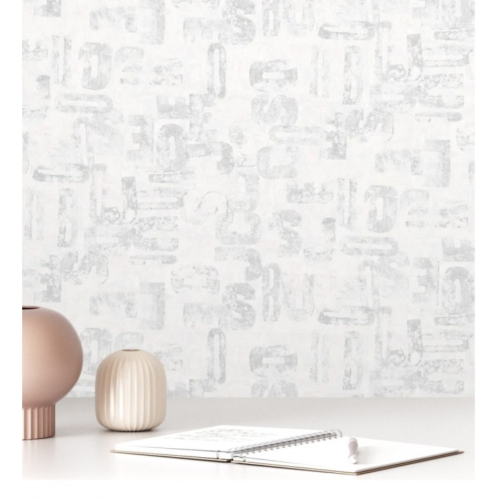 Papel pintado letras modernas Shabby Chic - Impact 342396