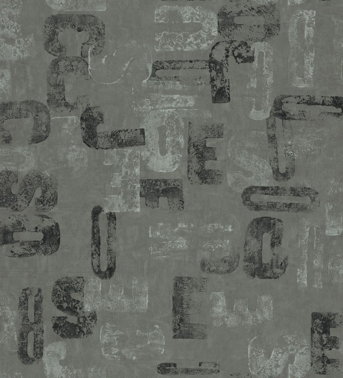 Papel pintado letras modernas Shabby Chic - Impact 342398