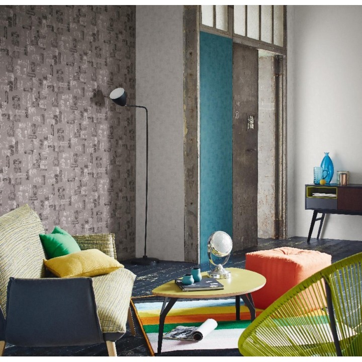 Papel pintado letras modernas Shabby Chic - Impact 342398