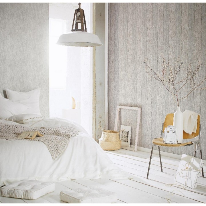 Papel pintado madera rústica Shabby Chic - Bassa 342411