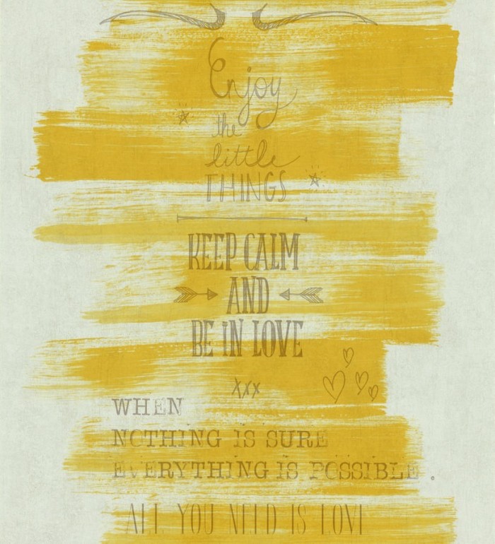 Papel pintado mensajes positivos vintage - Bering 342476