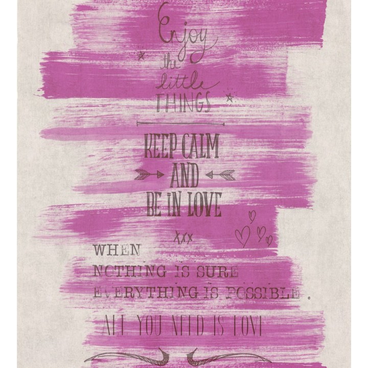 Papel pintado mensajes positivos vintage - Bering 342477