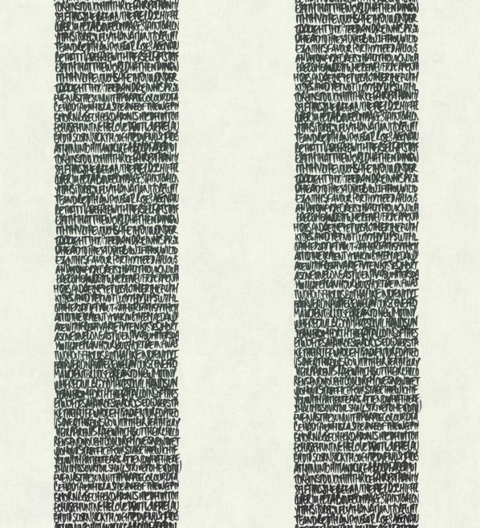 Papel pintado rayas de letras modernas - Raya Lucida 342487