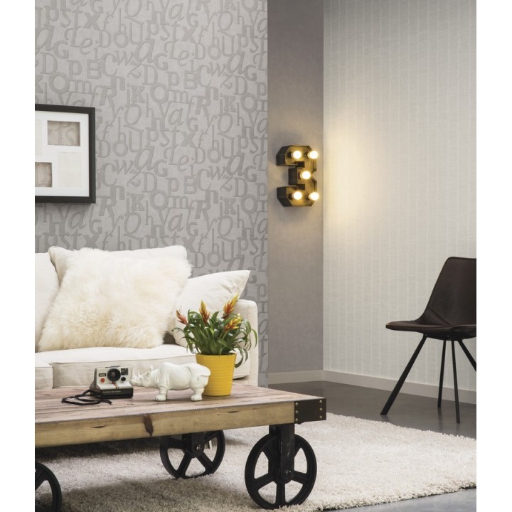 Papel pintado letras grandes modernas - Rockwell 342494