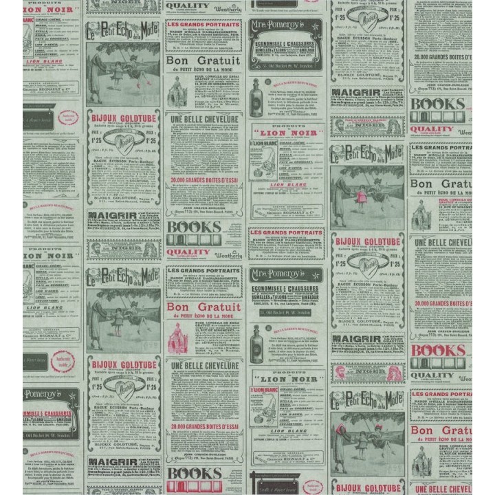 Papel pintado collage de anuncios de periódico - Fiama 342499