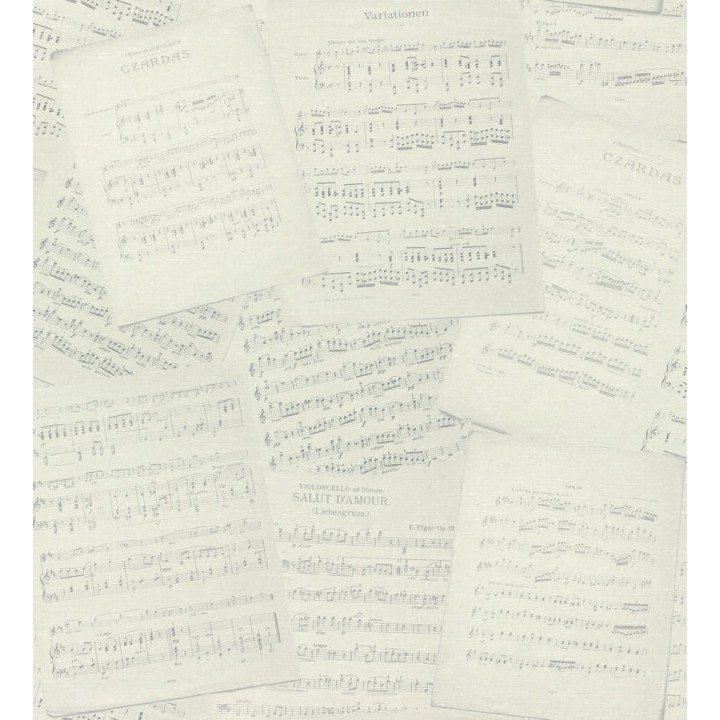 Papel pintado partituras de música vintage - Anette 342500