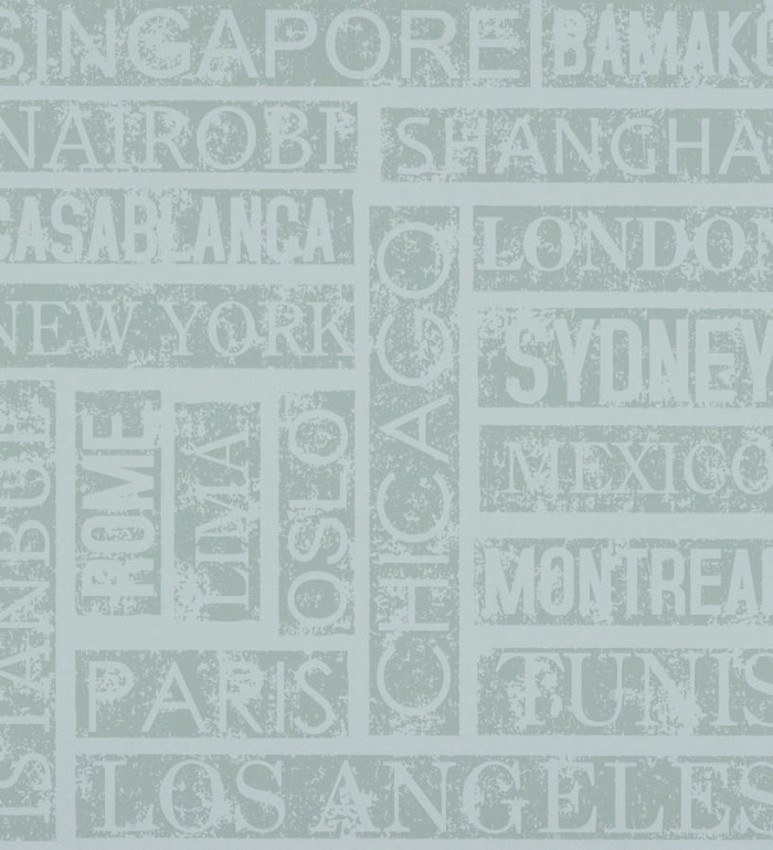 Papel pintado palabras de ciudades horizontal y vertical - Pertua 342518