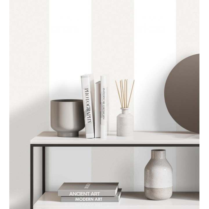 Papel pintado moderno rayas anchas bicolor - Raya Penrose 342529