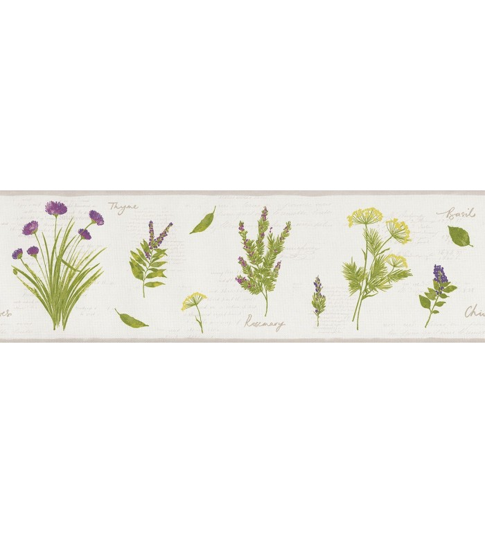 Cenefa Lavender Leaves - 342708