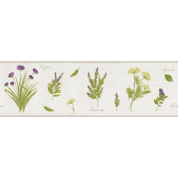 Cenefa Lavender Leaves - 342708