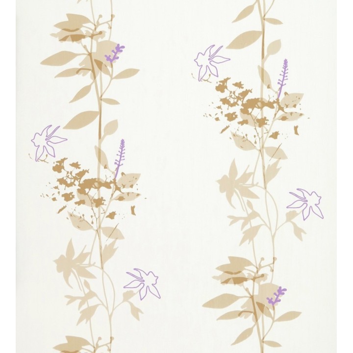 Papel pintado con hojas dibujando líneas verticales - Cirenia 421536