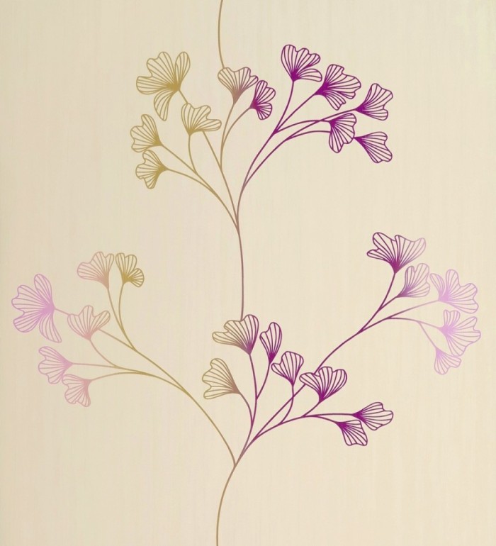 Papel pintado floral con dibujos de pétalos pequeños - Emilce 421538