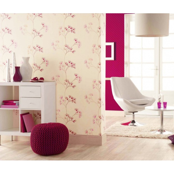 Papel pintado floral con dibujos de pétalos pequeños - Emilce 421539