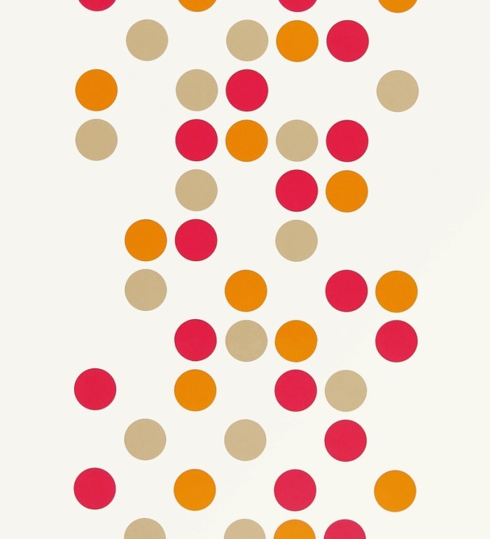 Papel pintado retro de circulos o puntos multicolor - Funky Dots 421549