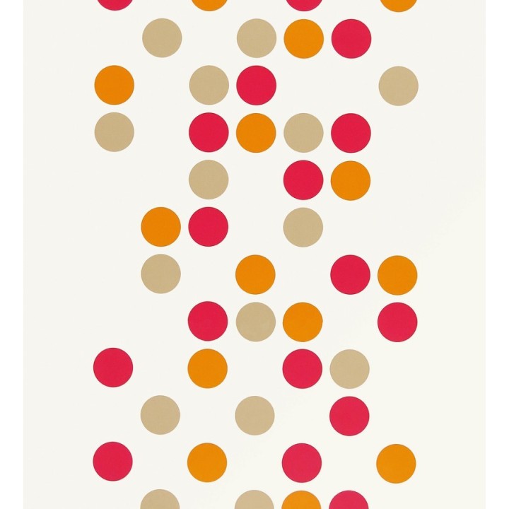 Papel pintado retro de circulos o puntos multicolor - Funky Dots 421549