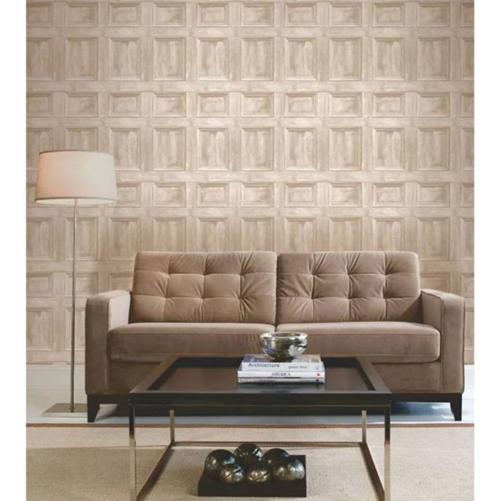 Papel pintado cuarterones de madera rústicos - Galeone 421568