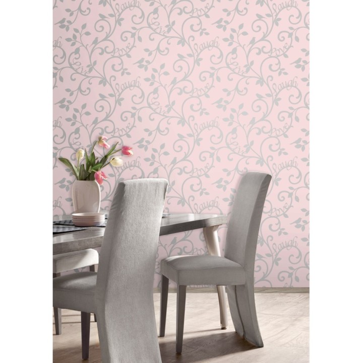 Papel pintado romántico hojas ornamentales - Loving Home 421576