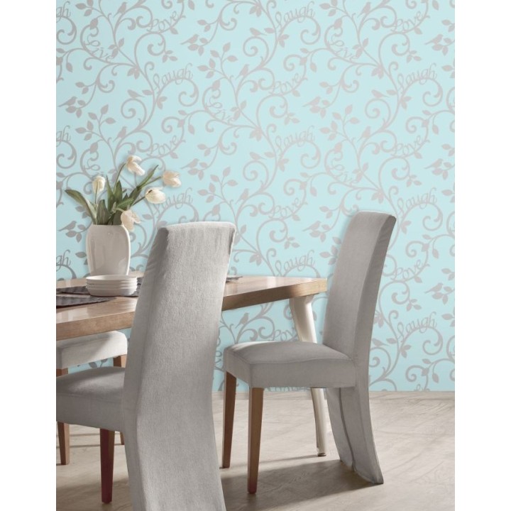 Papel pintado romántico hojas ornamentales - Loving Home 421577