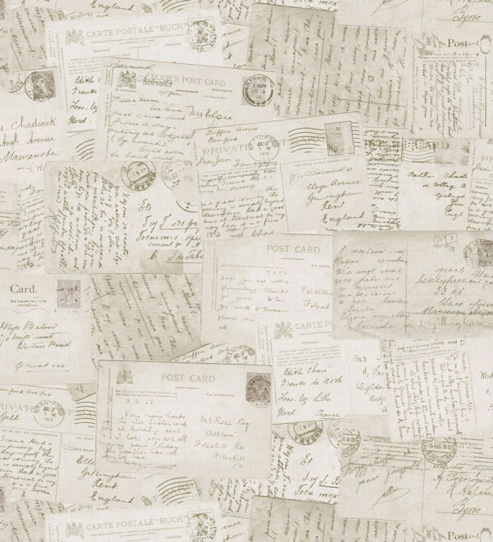 Papel pintado de postales y cartas antiguas vintage - First Cards 421588