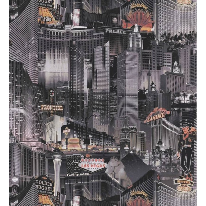 Papel pintado de hoteles y casinos en las Vegas negro y blanco - Hotel Casino 421598