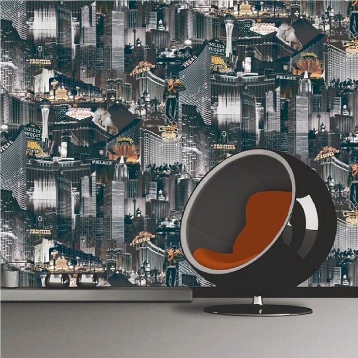 Papel pintado de hoteles y casinos en las Vegas negro y blanco - Hotel Casino 421598