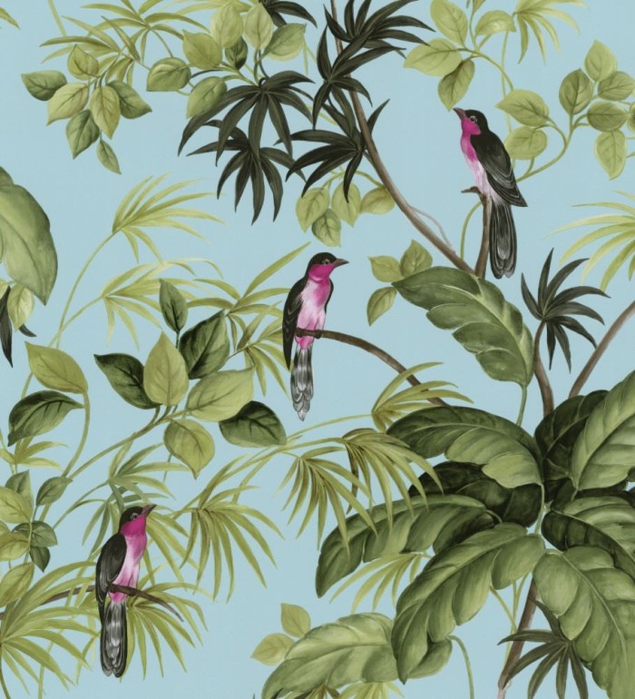 Papel pintado de pájaros y plantas tropicales - Tropical Birds 421605