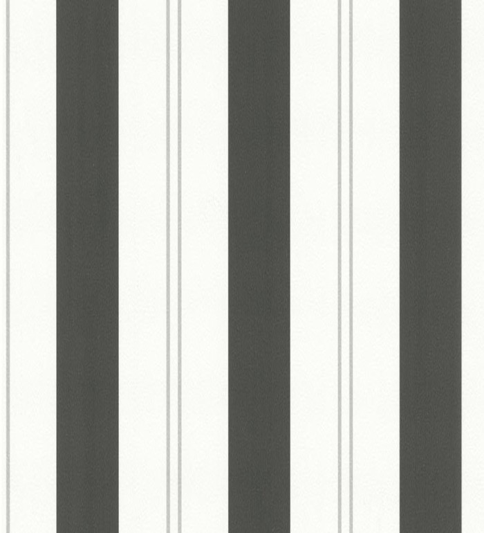 Papel pintado de rayas anchas gris oscuro con raya diplomática - Raya Sivane 421607