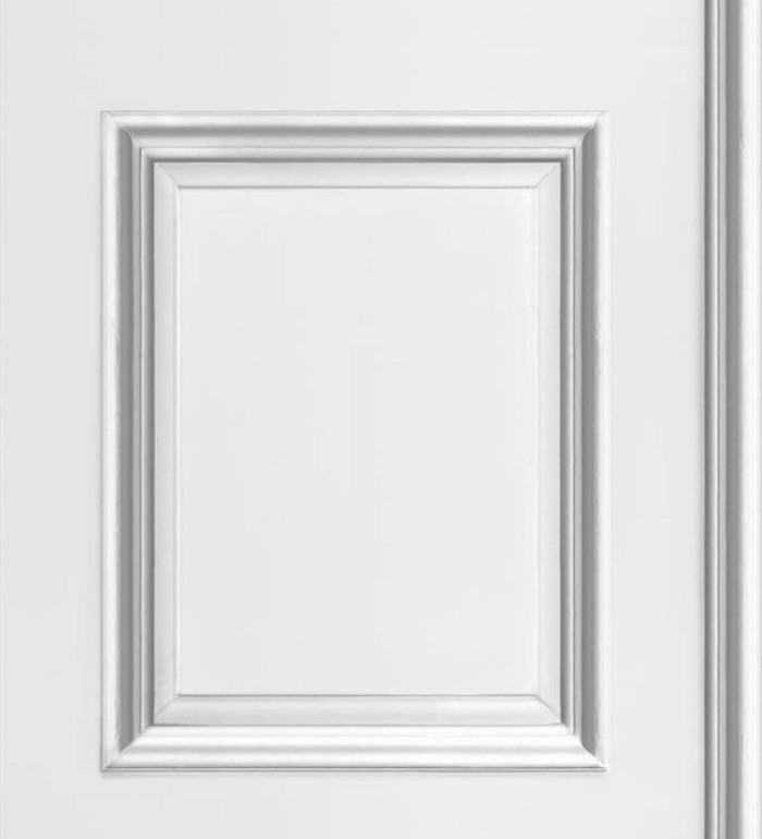 Papel pintado casetones de escayola clásico blanco - Venice 421649