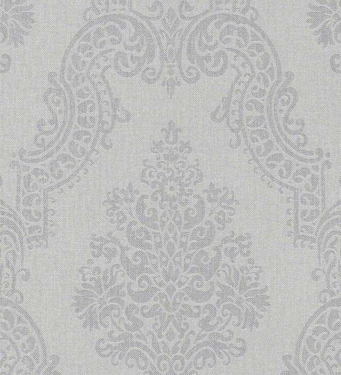 Papel pintado damasco vintage gris claro fondo textil - Vittorio 451868