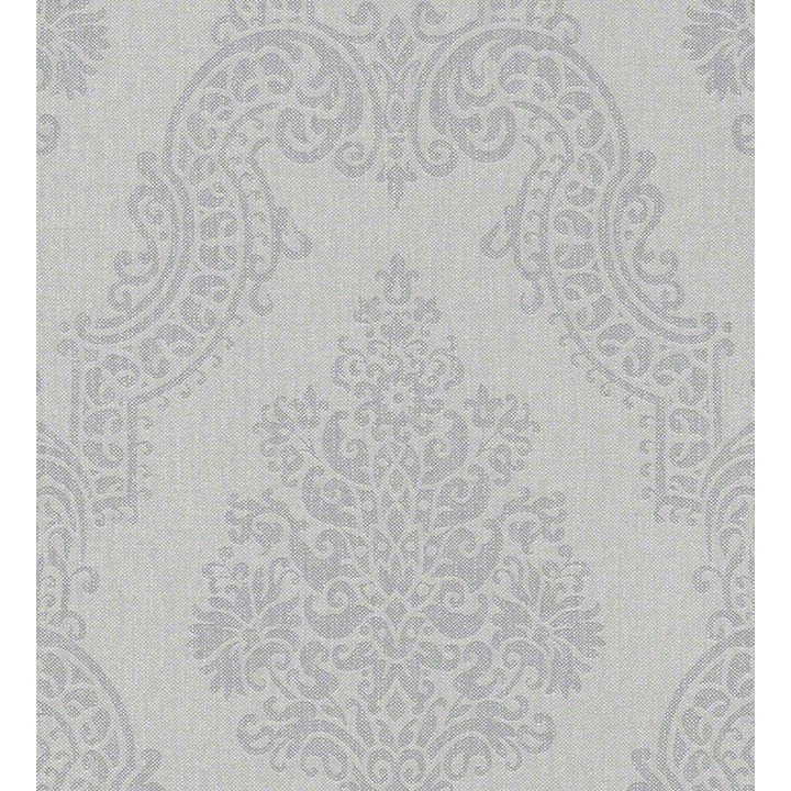 Papel pintado damasco vintage gris claro fondo textil - Vittorio 451868