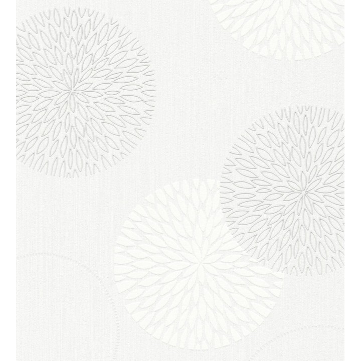 Papel pintado geométrico círculos gris claro con estilo - Hansel 451900