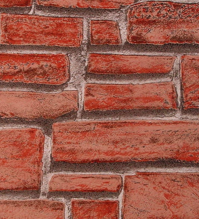 Papel pintado imitación ladrillo visto pared estilo rústico - Linley 453136