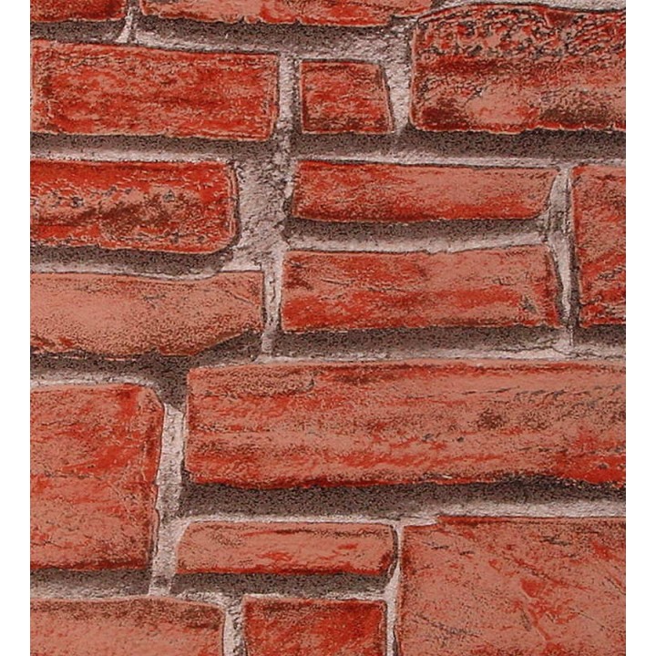 Papel pintado imitación ladrillo visto pared estilo rústico - Linley 453136