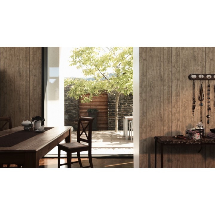 Papel pintado madera de roble natural en listones - Capri 453148